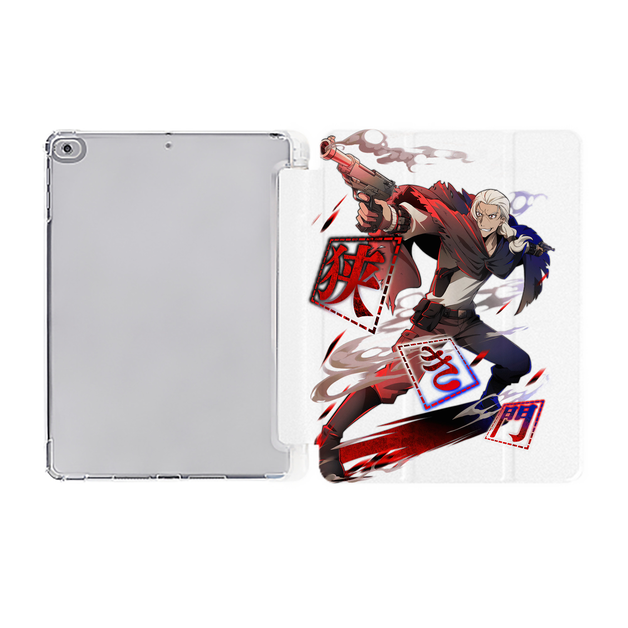 （画像用） 文豪ストレイドッグス Bungo Stray Dogs IPad ケース ペン収納付き 三つ折りスタンド PUレザー×シリコン 対応機種9.5/10.5/10.9インチ